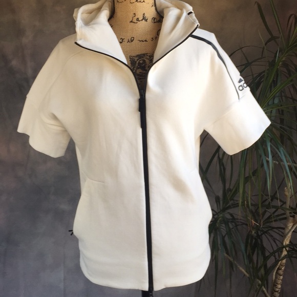 adidas Tops - Adidas Z.N.E Short Sleeved Full Zip Hoodie Sz S